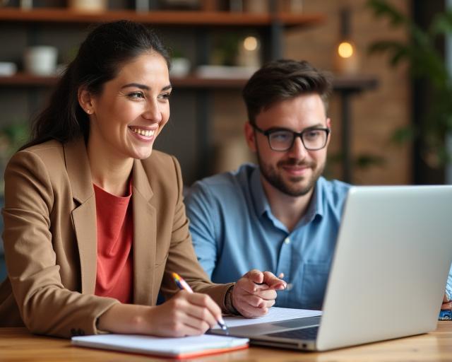 Coach working through interview technique with a client